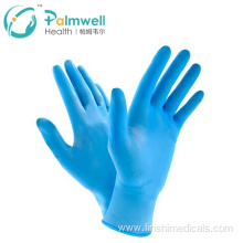 Disposable Powder Free Blue Examination Nitrile Medical Gloves